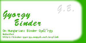 gyorgy binder business card